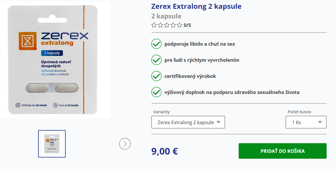 zerex extra long - cena 9€